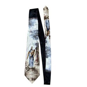 Jesus & Simon Of Cyrene Religious Themed Fratello Handmade Mens Tie
